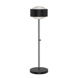 Top Light Puk Maxx Eye Table LED-Tischleuchte-Schwarz matt/Chrom-Linse matt-Höhe 470 mm-mit LED (2700K)