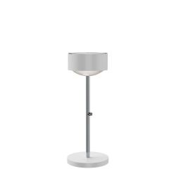 Top Light Puk Maxx Eye Table LED-Tischleuchte-Weiß matt/Chrom-Glas mattiert-Höhe 370 mm-mit LED (2700K)