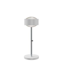 Top Light Puk Maxx Eye Table LED-Tischleuchte-Weiß matt/Chrom-Linse matt-Höhe 370 mm-mit LED (2700K)