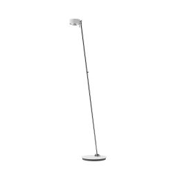 Top Light Puk Maxx Floor Maxi Single LED-Stehleuchte-Weiß matt/Chrom-Glas matt-Linse klar-mit LED (2700K)