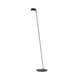 Top Light Puk Maxx Floor Maxi Single Stehleuchte-Schwarz matt/Chrom-Glas matt-Glas matt-ohne Dimmer