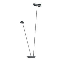 Top Light Puk Maxx Floor Mother-Kid LED-Stehleuchte-Anthrazit matt/Chrom-Linse klar-Linse klar-mit LED (2700K)