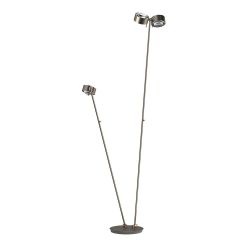 Top Light Puk Maxx Floor Mother-Kid LED-Stehleuchte-Nickel matt-Linse klar-Linse klar-mit LED (2700K)