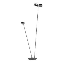 Top Light Puk Maxx Floor Mother-Kid LED-Stehleuchte-Schwarz matt/Chrom-Linse klar-Linse klar-mit LED (2700K)