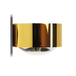 Top Light Puk Maxx Mirror LED-Spiegeleinbauleuchte-Gold-Linse/Glas-mit LED (2800K)