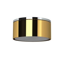 Top Light Puk Maxx One 2 LED-Deckenleuchte-Gold/Chrom-Glas mattiert-mit LED (2800K)