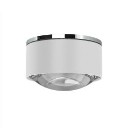 Top Light Puk Maxx One 2 LED-Deckenleuchte-Weiß matt/Chrom-Linse klar-mit LED (2700K)
