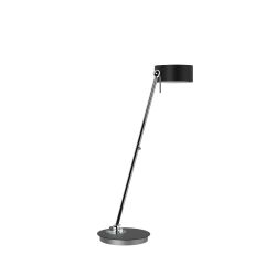 Top Light Puk Maxx Table LED-Tischleuchte-Schwarz matt/Chrom-kein Einsatz-kein Einsatz-Höhe 600 mm-mit LED (2700K)