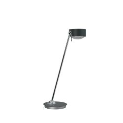 Top Light Puk Maxx Table Tischleuchte-Anthrazit matt/Chrom-Glas matt-Linse matt-Höhe 600 mm