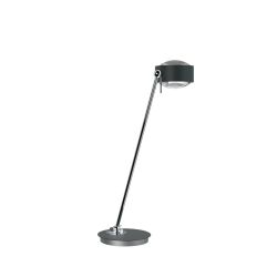 Top Light Puk Maxx Table Tischleuchte-Anthrazit matt/Chrom-Linse matt-Linse klar-Höhe 600 mm