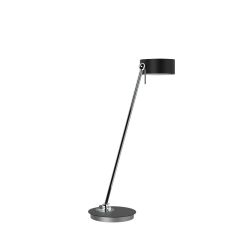 Top Light Puk Maxx Table Tischleuchte-Schwarz matt/Chrom-Glas matt-Glas matt-Höhe 600 mm