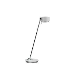 Top Light Puk Maxx Table Tischleuchte-Weiß matt/Chrom-Glas matt-Linse klar-Höhe 800 mm