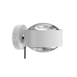 Top Light Puk Maxx Wall + LED-Wandleuchte-Weiß matt/Chrom-Linse klar-Linse klar-mit LED (2800K)