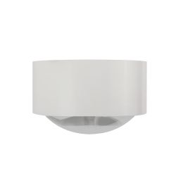 Top Light Puk Maxx Wing Twin Wandleuchte-Weiß/Chrom-Armlänge 20 cm-Glas matt-Linse matt