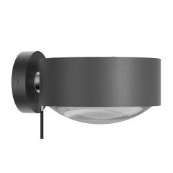 Top Light Puk Meg Maxx Wall + Outdoor LED-Außenleuchte-Anthrazit matt-Glas matt-Linse matt-mit LED (2700K)