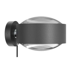 Top Light Puk Meg Maxx Wall + Outdoor LED-Außenleuchte-Anthrazit matt-Linse matt-Linse klar-mit LED (2700K)