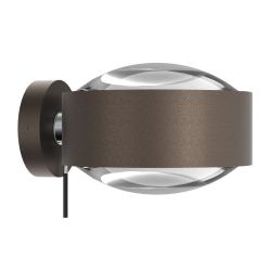 Top Light Puk Meg Maxx Wall + Outdoor LED-Außenleuchte-Braun matt-Linse klar-Linse klar-mit LED (2700K)