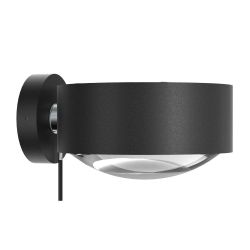 Top Light Puk Meg Maxx Wall + Outdoor LED-Außenleuchte-Schwarz matt-Glas matt-Linse klar-mit LED (2700K)