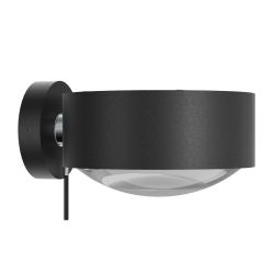 Top Light Puk Meg Maxx Wall + Outdoor LED-Außenleuchte-Schwarz matt-Glas matt-Linse matt-mit LED (2700K)