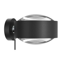 Top Light Puk Meg Maxx Wall + Outdoor LED-Außenleuchte-Schwarz matt-Linse klar-Linse klar-mit LED (2700K)