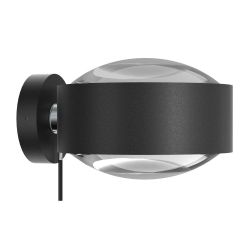 Top Light Puk Meg Maxx Wall + Outdoor LED-Außenleuchte-Schwarz matt-Linse matt-Linse klar-mit LED (2700K)