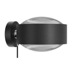 Top Light Puk Meg Maxx Wall + Outdoor LED-Außenleuchte-Schwarz matt-Linse matt-Linse matt-mit LED (2700K)