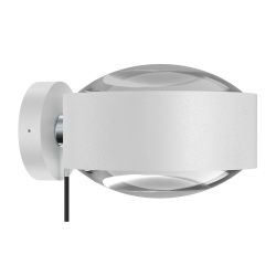 Top Light Puk Meg Maxx Wall + Outdoor LED-Außenleuchte-Weiß matt-Linse matt-Linse klar-mit LED (2700K)