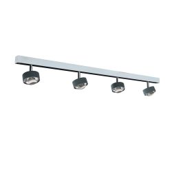 Top Light Puk Mini Choice Turn Deckenstrahler-Anthrazit matt/Chrom-Länge 105 cm-Glas mattiert