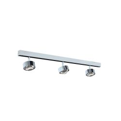 Top Light Puk Mini Choice Turn Deckenstrahler-Chrom-Länge 85 cm-Glas mattiert