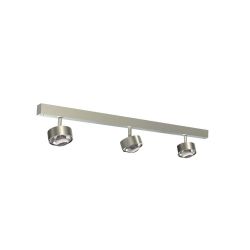 Top Light Puk Mini Choice Turn Deckenstrahler-Nickel matt-Länge 85 cm-Glas mattiert