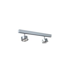 Top Light Puk Mini Choice Turn LED-Deckenstrahler-Chrom matt-Länge 45 cm-Linse klar-mit LED (2700K)