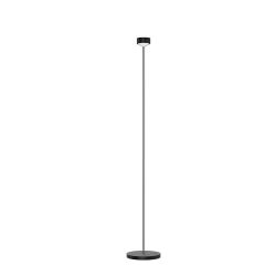 Top Light Puk Mini Eye Floor Stehleuchte-Schwarz matt/Chrom-Glas mattiert-mit Dimmer