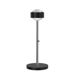 Top Light Puk Mini Eye Table LED-Tischleuchte-Schwarz matt/Chrom-Linse klar-Höhe 370 mm-mit LED (2700K)