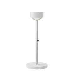 Top Light Puk Mini Eye Table LED-Tischleuchte-Weiß matt/Chrom-Glas mattiert-Höhe 370 mm-mit LED (2700K)