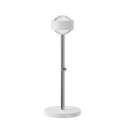 Top Light Puk Mini Eye Table LED-Tischleuchte-Weiß matt/Chrom-Linse matt-Höhe 370 mm-mit LED (2700K)