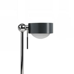 Top Light Puk Mini Table Single LED-Tischleuchte-Anthrazit matt/Chrom-Glas matt-Linse matt-Höhe 600 mm-mit LED (2700K)