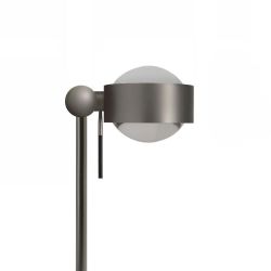 Top Light Puk Mini Table Single LED-Tischleuchte-Nickel matt-Linse matt-Linse klar-Höhe 800 mm-mit LED (2700K)