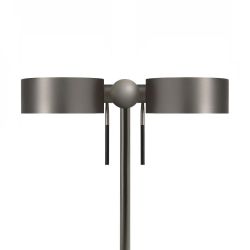 Top Light Puk Mini Table Twin Tischleuchte-Nickel matt-Glas matt-Glas matt-Höhe 600 mm