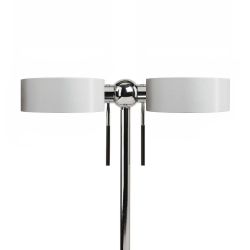 Top Light Puk Mini Table Twin Tischleuchte-Weiß matt/Chrom-Glas matt-Glas matt-Höhe 600 mm
