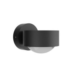 Top Light Puk Mini Wall Outdoor LED-Außenleuchte-Schwarz matt-Glas matt-Linse matt-mit LED (2700K)