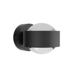 Top Light Puk Mini Wall Outdoor LED-Außenleuchte-Schwarz matt-Linse matt-Linse klar-mit LED (2700K)