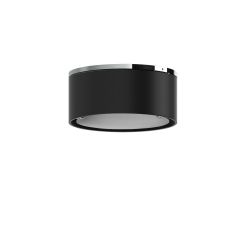 Top Light Puk One 2 LED-Deckenleuchte-Schwarz matt/Chrom-Glas mattiert-mit LED (2800K)