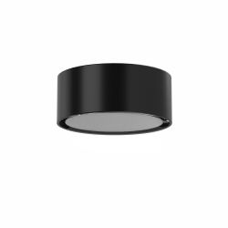 Top Light Puk One LED-Deckenleuchte-Schwarz matt-Glas mattiert-mit LED (2800K)