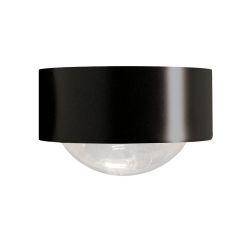 Top Light Puk Side Twin LED-Wand-/Deckenleuchte-Schwarz/Chrom-Armlänge 10 cm-Glas matt-Linse klar-mit LED (2800K)