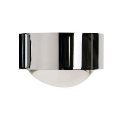 Top Light Puk Side Twin Wand-/Deckenleuchte-Chrom-Armlänge 10 cm-Linse/Glas