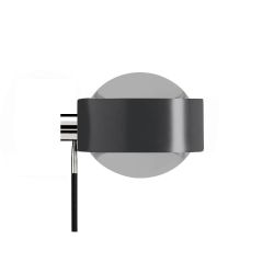 Top Light Puk Wing Single LED-Wandleuchte-Anthrazit/Chrom-Armlänge 20 cm-Linse matt-Linse matt-mit LED (2800K)