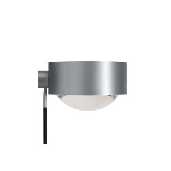 Top Light Puk Wing Single LED-Wandleuchte-Chrom matt-Armlänge 20 cm-Glas matt-Linse klar-mit LED (2700K)