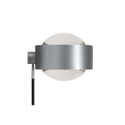 Top Light Puk Wing Single LED-Wandleuchte-Chrom matt-Armlänge 20 cm-Linse klar-Linse klar-mit LED (2800K)