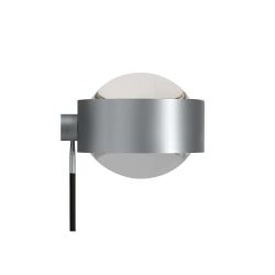 Top Light Puk Wing Single LED-Wandleuchte-Chrom matt-Armlänge 20 cm-Linse klar-Linse matt-mit LED (2800K)
