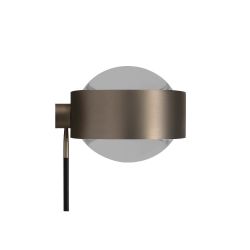 Top Light Puk Wing Single LED-Wandleuchte-Nickel matt-Armlänge 20 cm-Linse matt-Linse matt-mit LED (2800K)